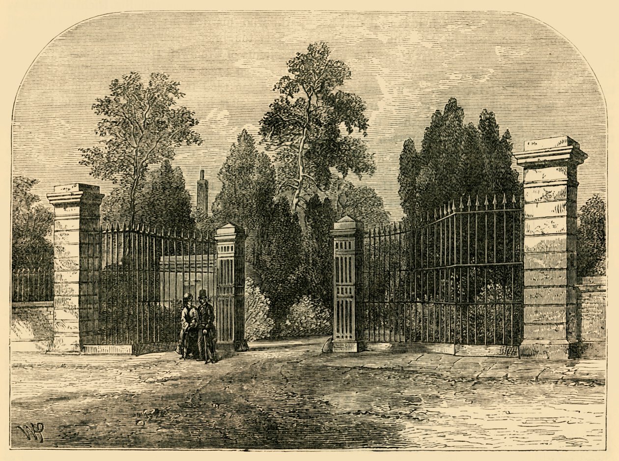 Eingang zum Brompton Friedhof, ca. 1876 von Unbekannt