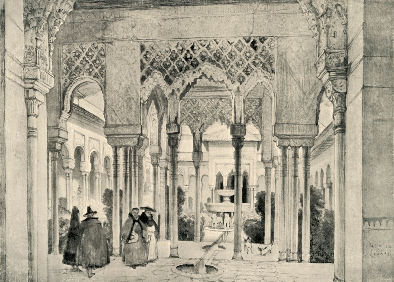 Eingang zum Löwenhof, ca. 1830, 1907 von Unbekannt
