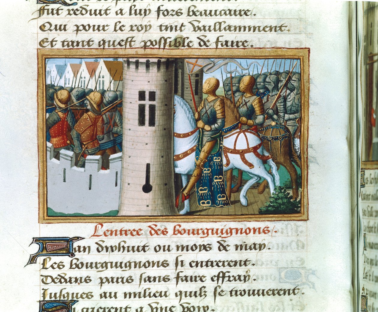 Einzug der Burgunder in Paris, 14. Mai 1418, ca. 1484 von Unbekannt