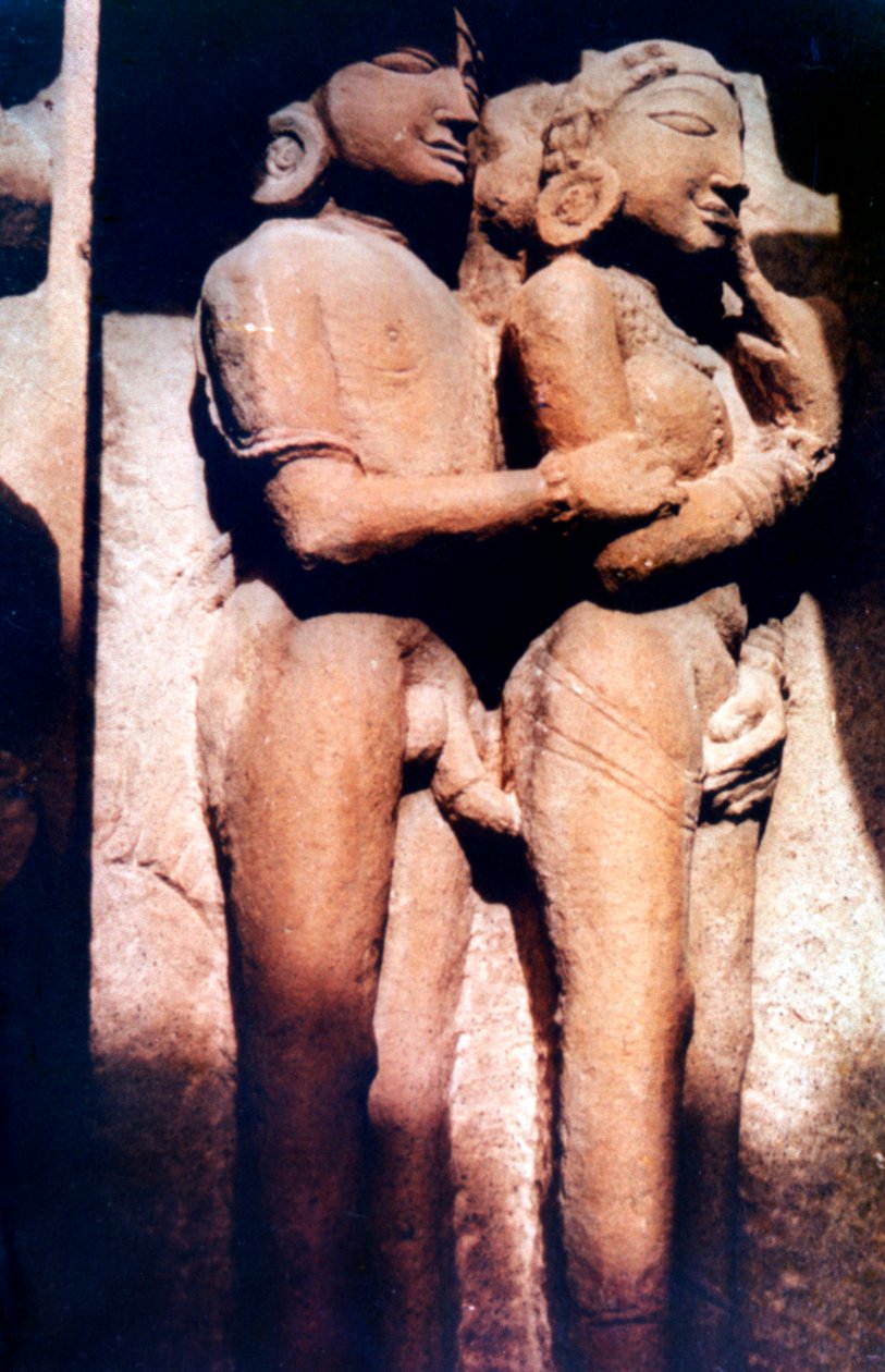 Erotische Skulptur, Hindu-Tempel, Khajuraho, Indien, 950 - 1050 von Unbekannt