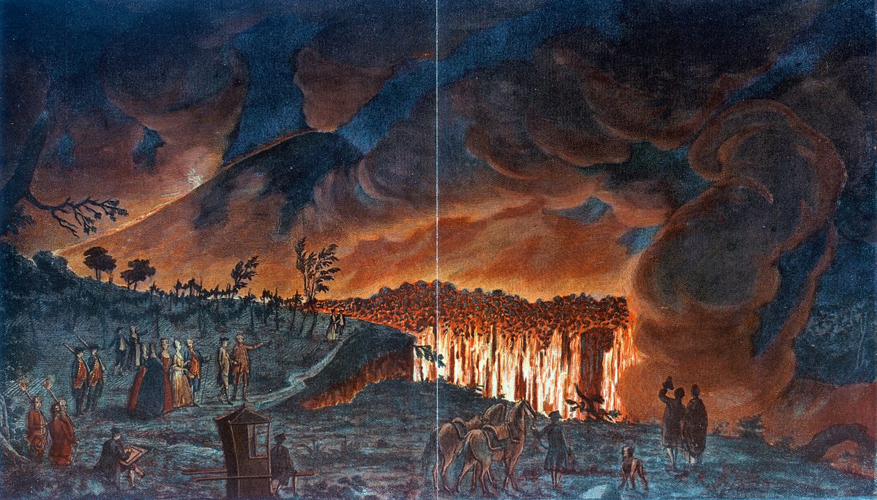 Ausbruch des Vesuvs, 1776 von Unbekannt