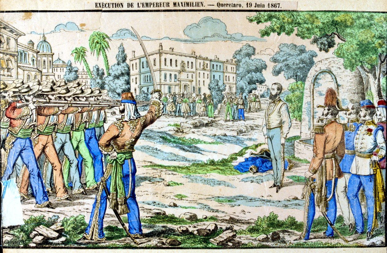 Hinrichtung von Maximilian, Kaiser von Mexiko, 19. Juni 1867 von Unbekannt