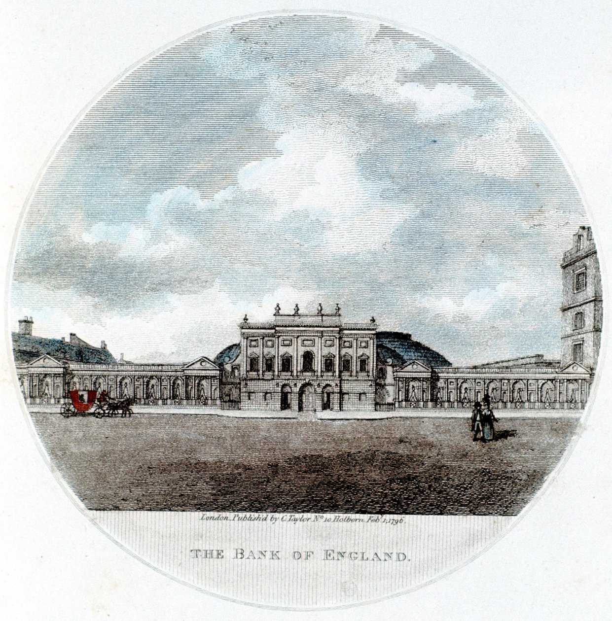 Fassade der Bank of England, Threadneedle Street, London, 1796 von Unbekannt