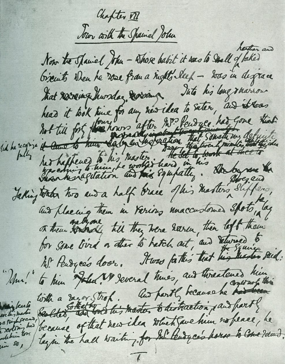 Faksimile-Seite des Manuskripts für Das Landhaus von John Galsworthy, 1907, 1928 von Unbekannt