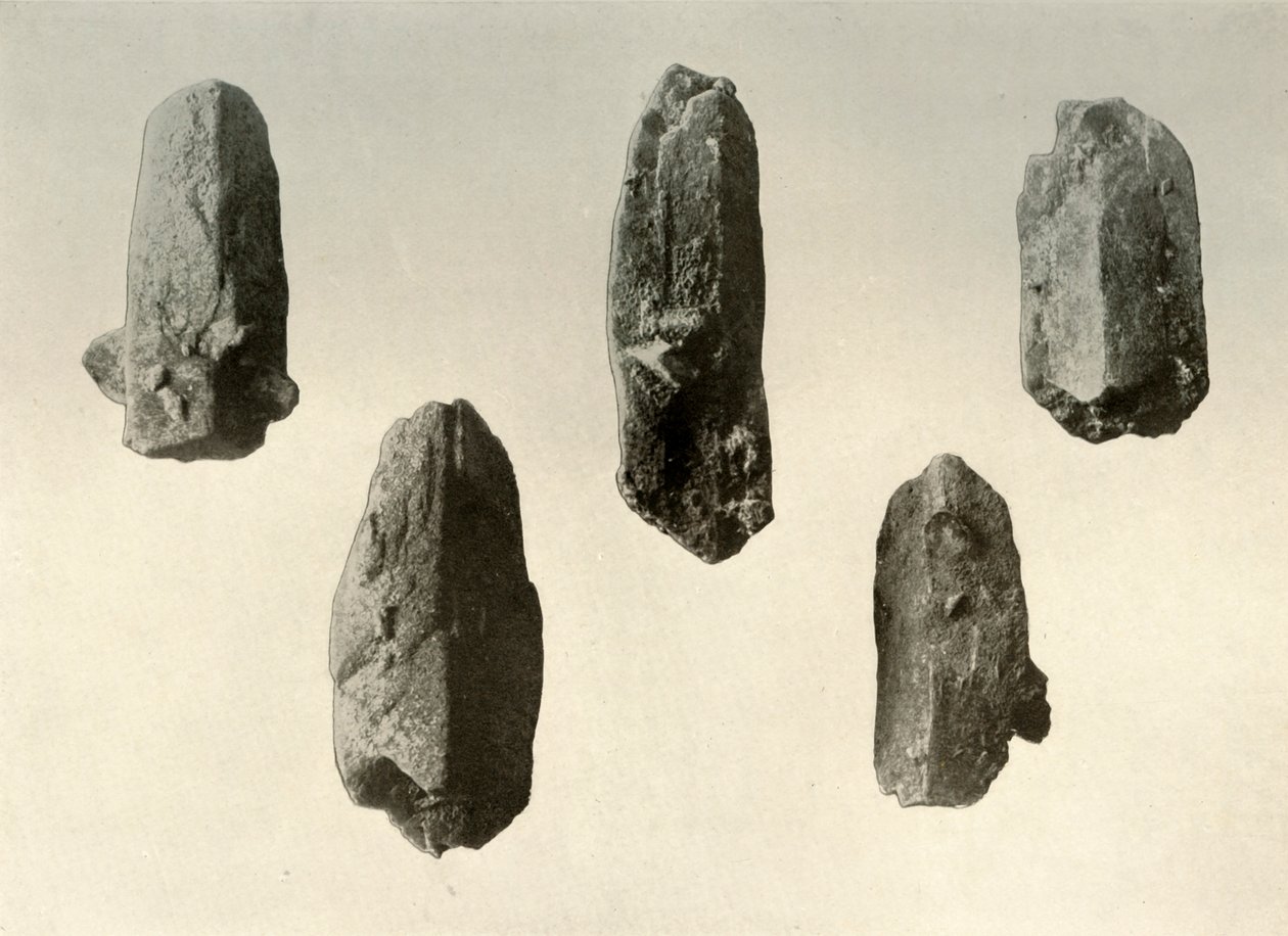 Feldspatkristalle vom Gipfel des Mount Erebus in natürlicher Größe, 1909 von Unbekannt