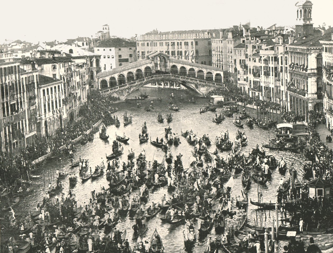 Festtag am Canal Grande, Venedig, Italien, 1895 von Unbekannt