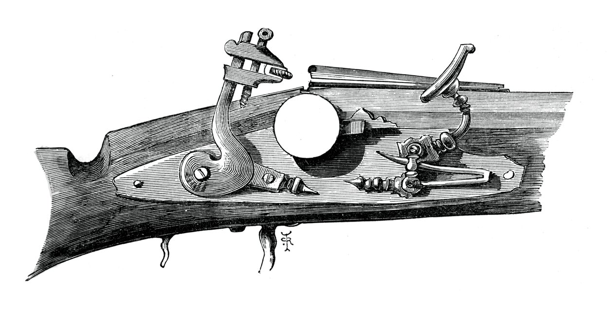 Feuerstein oder Schnapphahn aus Haddon Hall, Derbyshire, ca. 1620, ca. 1880 von Unbekannt