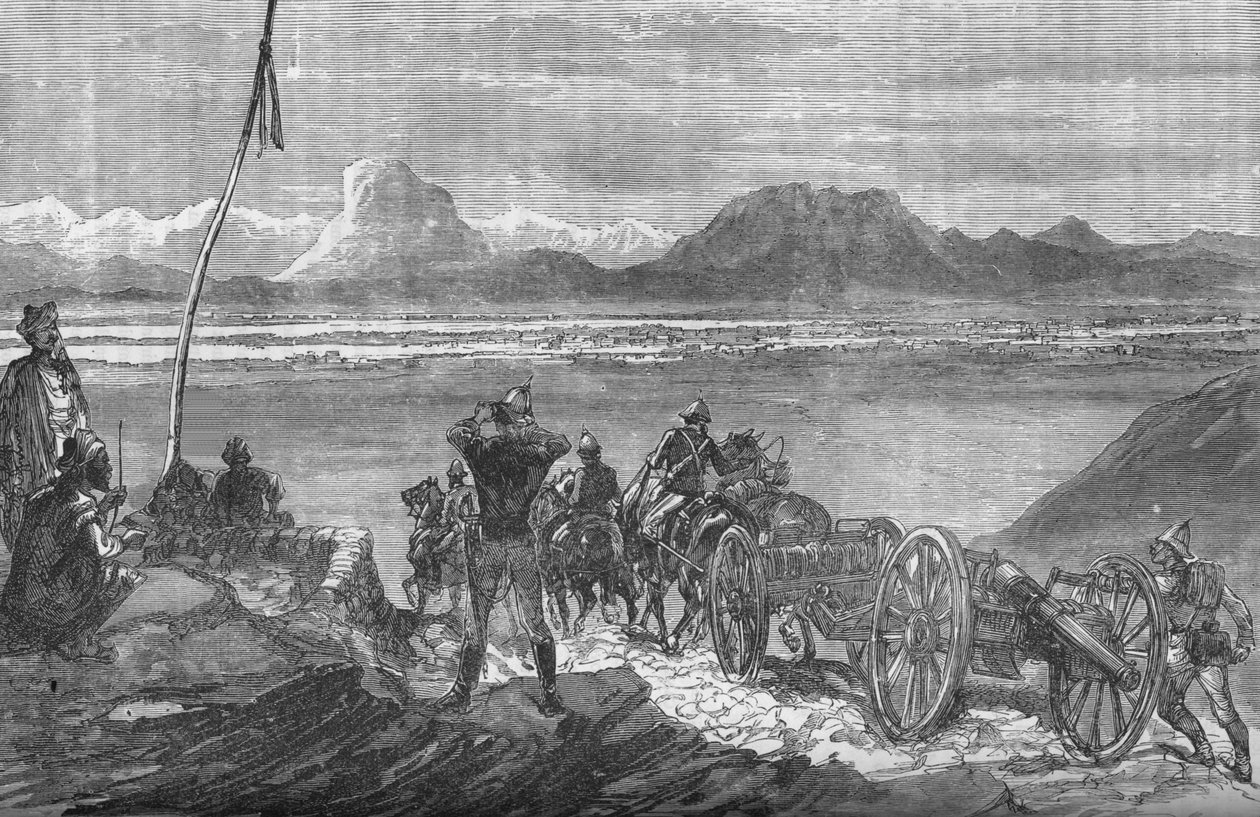 Erster Blick auf Kandahar, ca. 1880 von Unbekannt