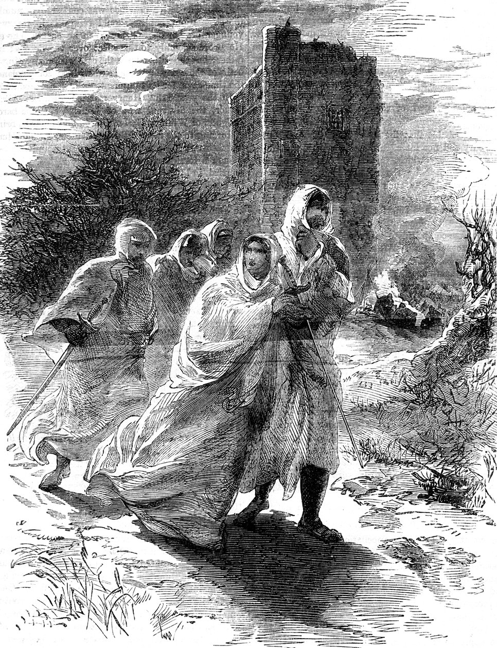 Flucht von Matilda aus Oxford, 1142 von Unbekannt