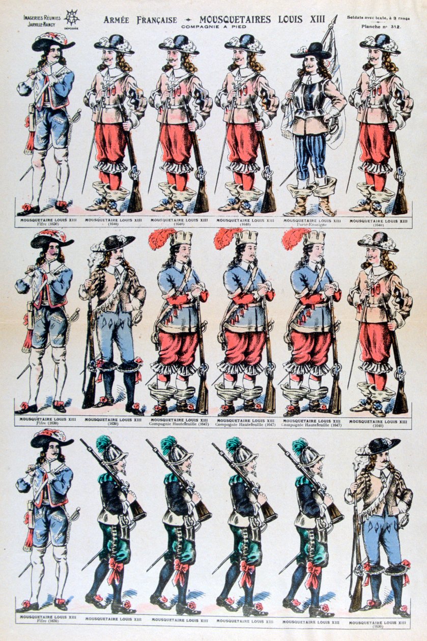 Französische Armee, Musketiere von Ludwig XIII., 17. Jahrhundert, 19. Jahrhundert von Unbekannt
