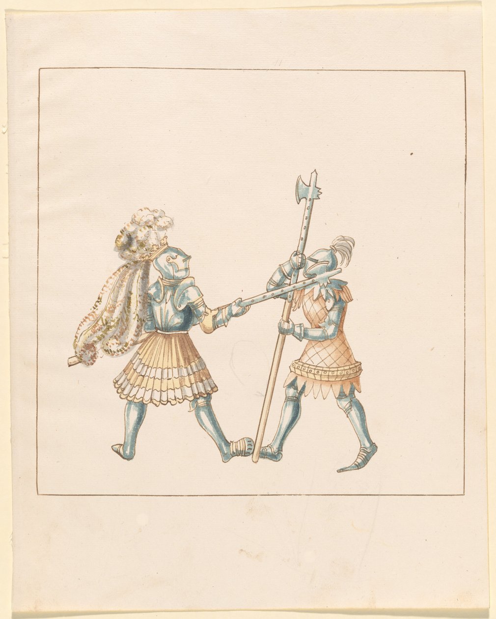 Freydal, Das Buch der Turniere und Turniere von Kaiser Maximilian I: Kämpfe...Tafel 144 von Unbekannt