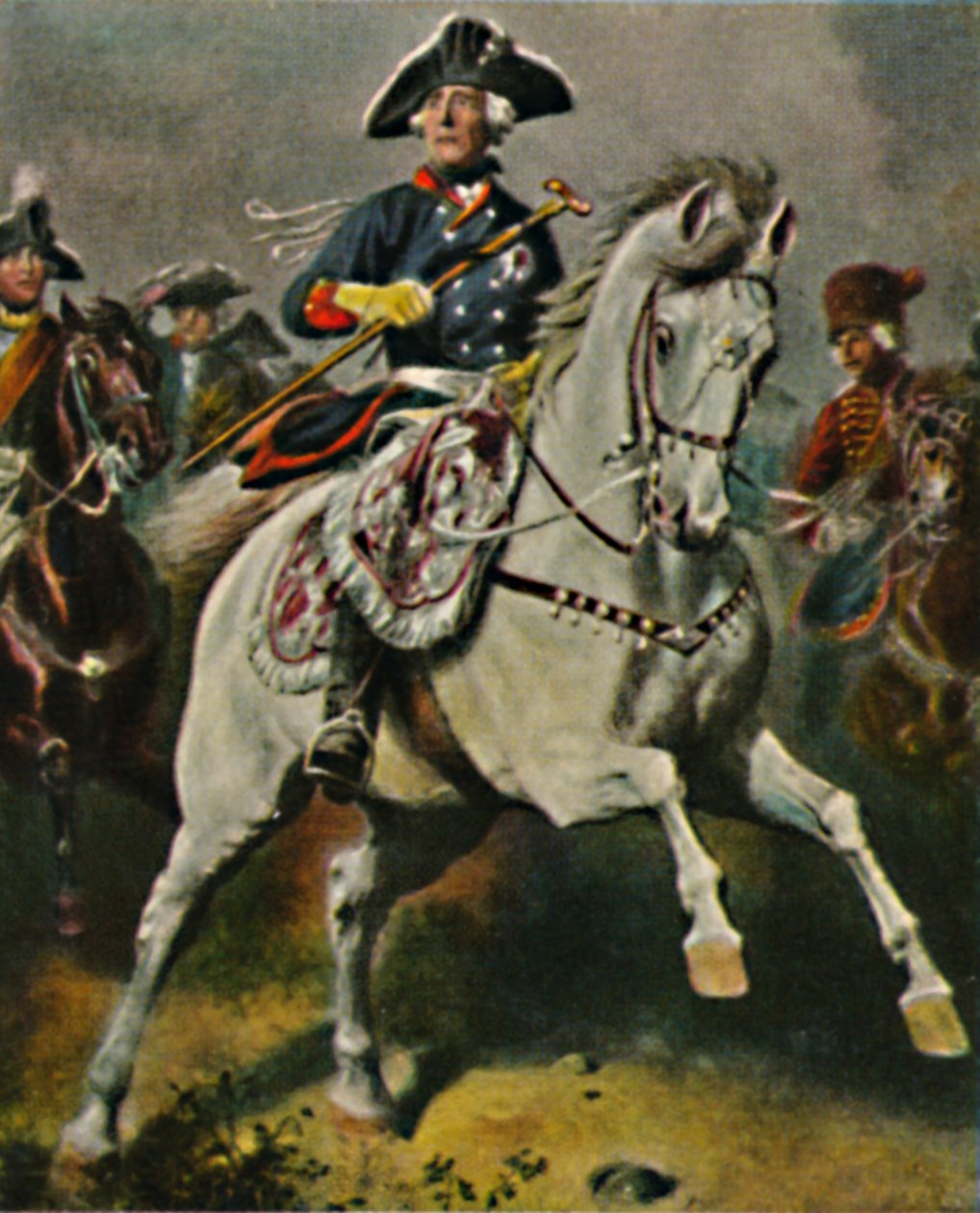 Friedrich der Große 1712-1786 als Schlachtenkönig. - Gemälde von Camphausen, 1934 von Unbekannt