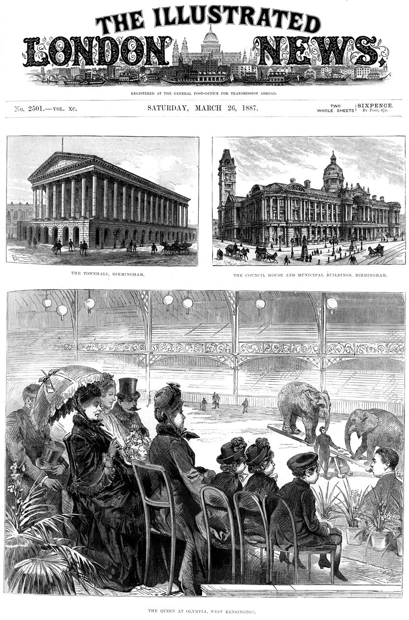 Titelseite der Illustrated London News, 1887 von Unbekannt