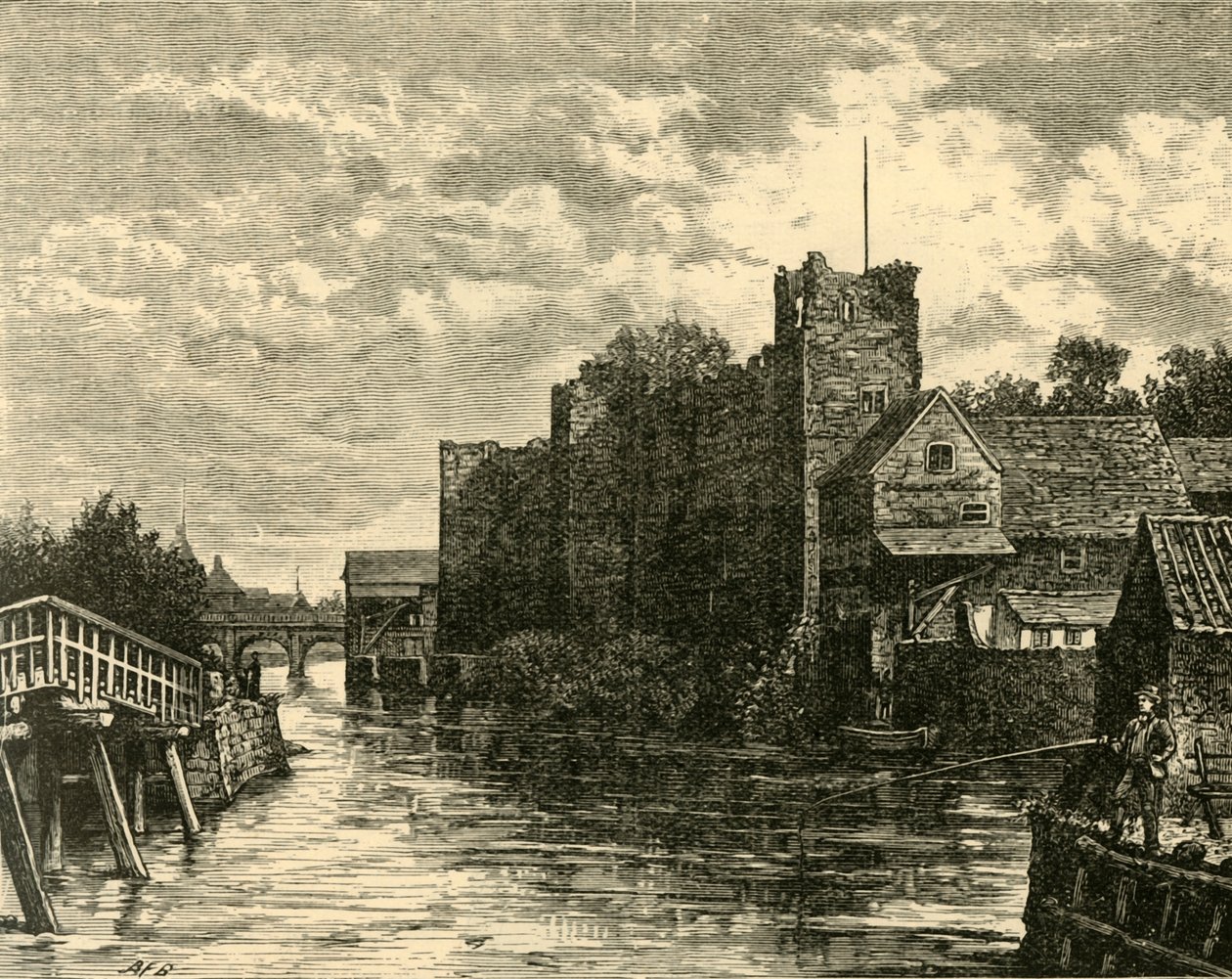 Vorderseite von Newark Castle, 1898 von Unbekannt