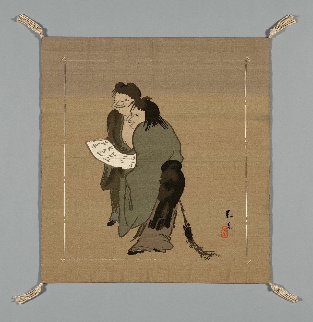 Fukusa-Geschenkabdeckung, Japan, späte Edo-Periode 1789-1868 Meiji-Periode 1868-1912, 19. Jahrhundert von Unbekannt