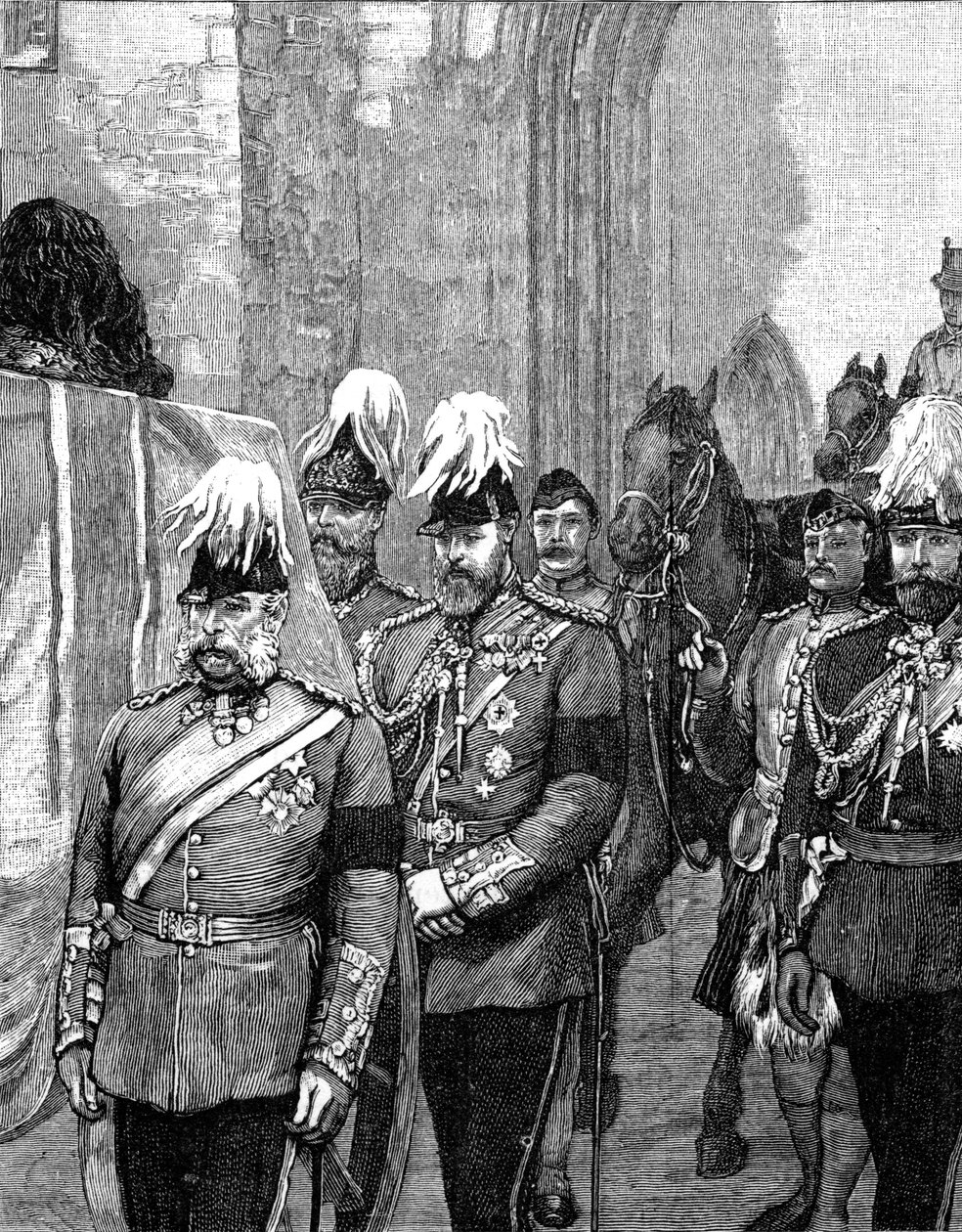 Begräbnis des Herzogs von Albany: Der Prozessionseinzug in Windsor Castle, 1884, 1900 von Unbekannt