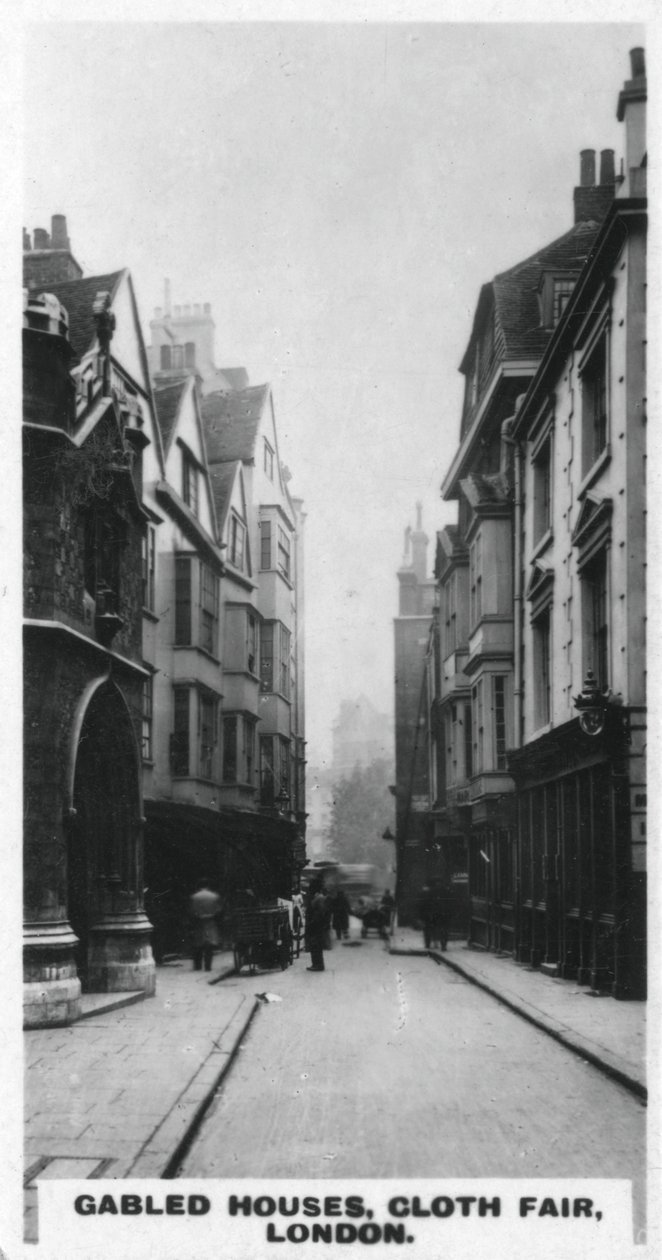 Giebelhäuser, Cloth Fair, London von Unbekannt