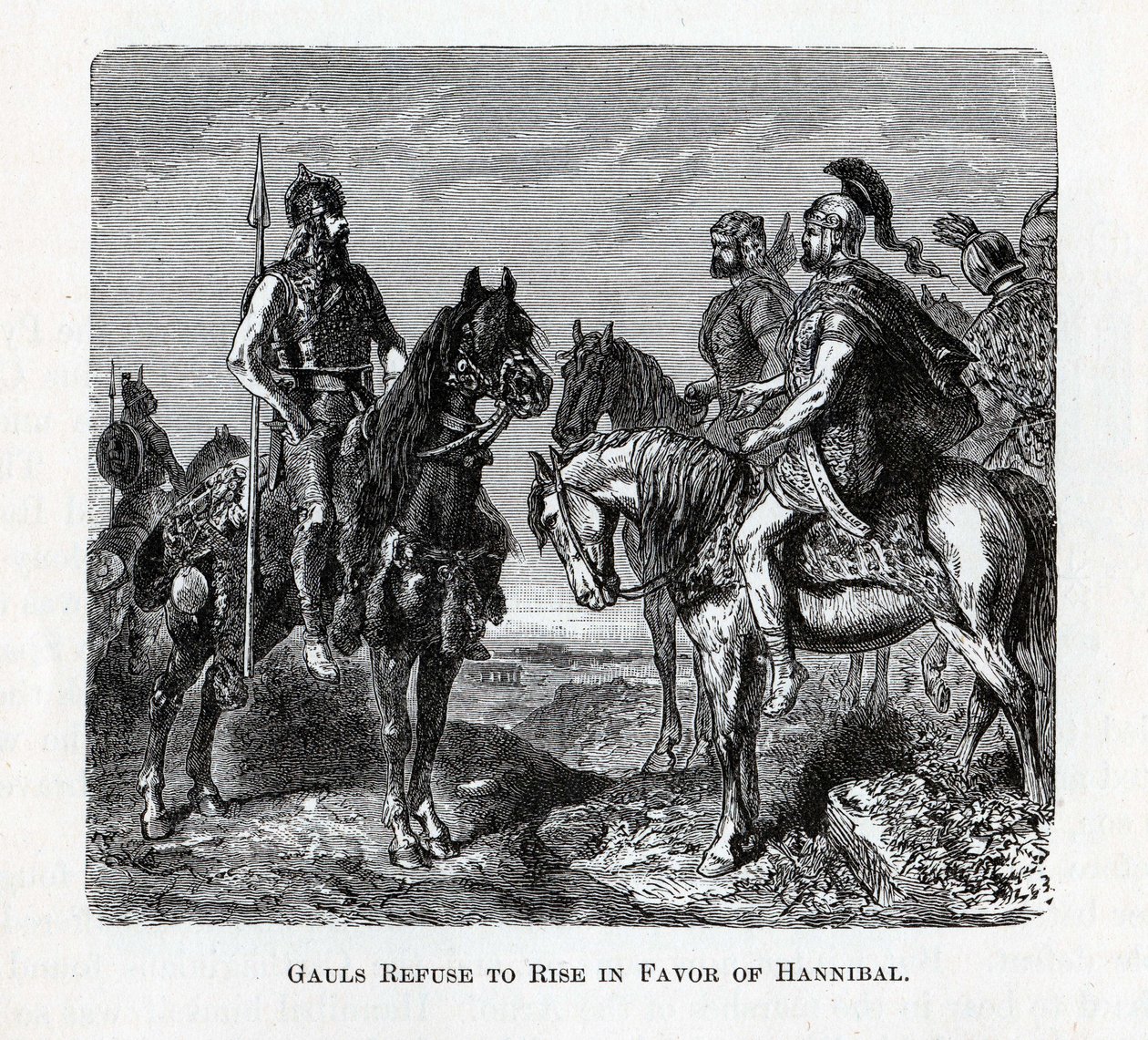Gallier verweigern sich Hannibal anzuschließen, 1882 von Unbekannt