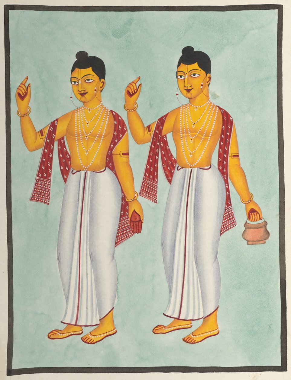 Gaur und Nitai, 1800er von Unbekannt