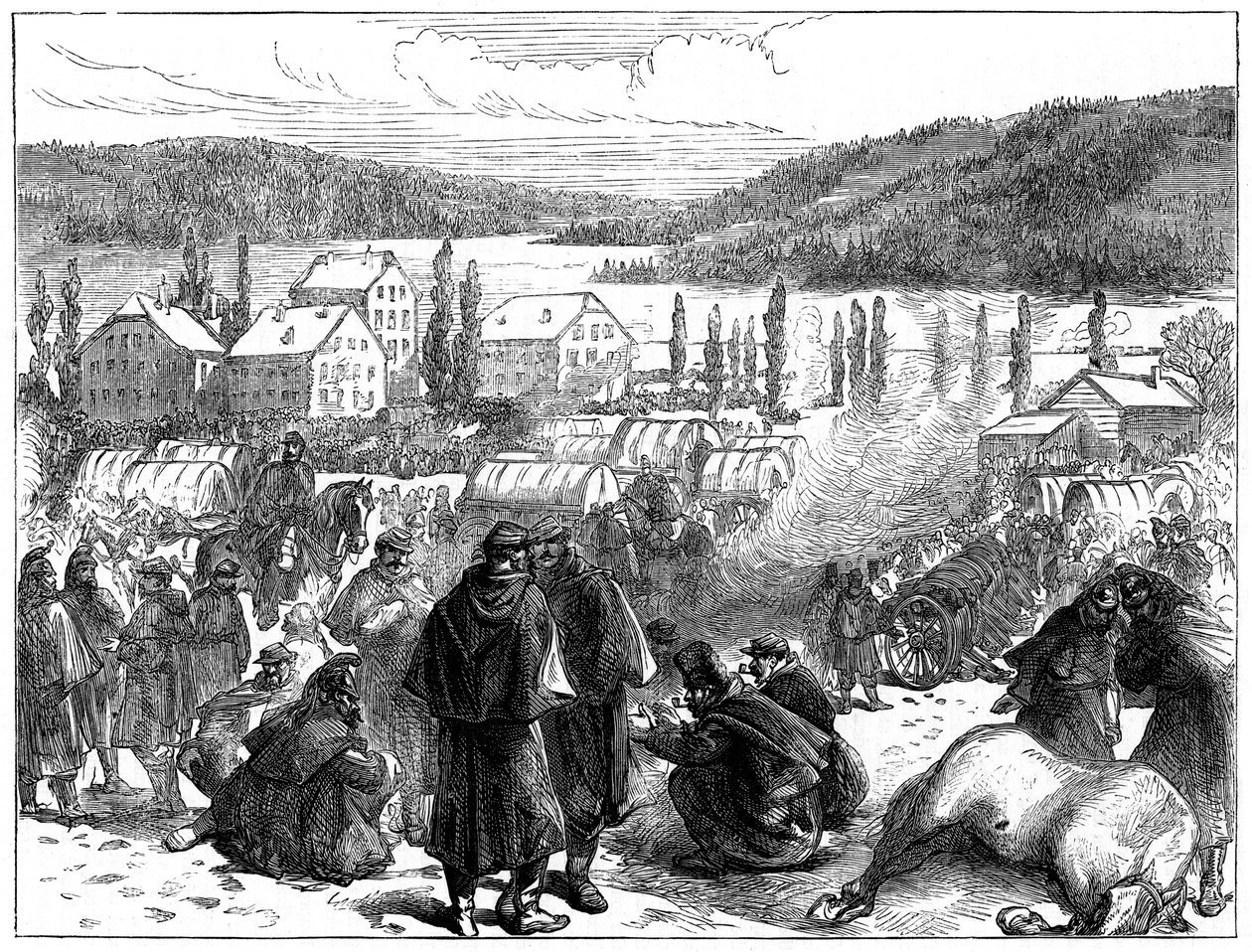 General Bourbakis besiegte französische Armee in der Schweiz, Februar 1871 von Unbekannt