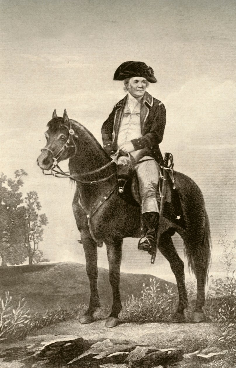 General Israel Putnam, zeigt die Uniform eines Kontinentaltruppen, ca. 1770, 1937 von Unbekannt