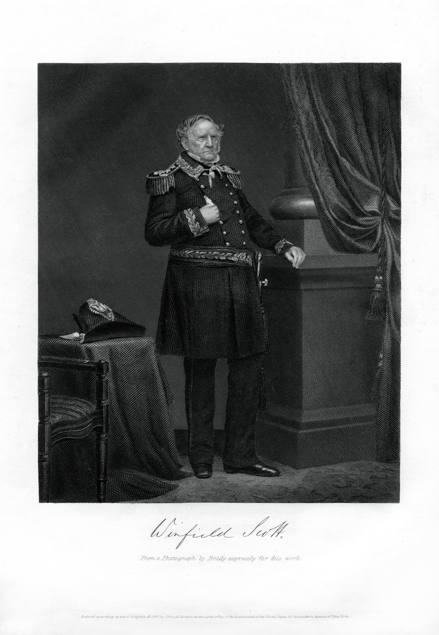 General Winfield Scott, US-Armee General, Diplomat und Präsidentschaftskandidat von Unbekannt