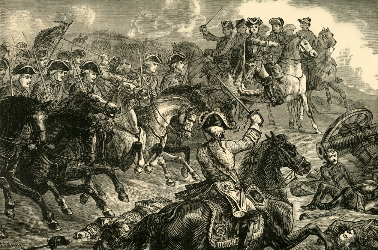 Georg II. in der Schlacht bei Dettingen, 27. Juni 1743 (1890) von Unbekannt