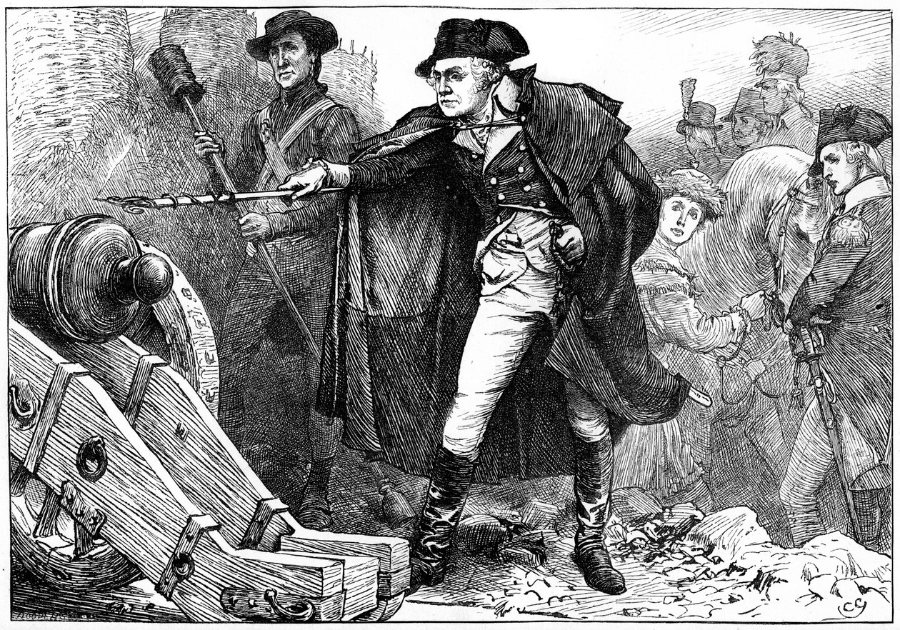 George Washington bei der Belagerung von Yorktown, Virginia, 1781 ca. 1880 von Unbekannt