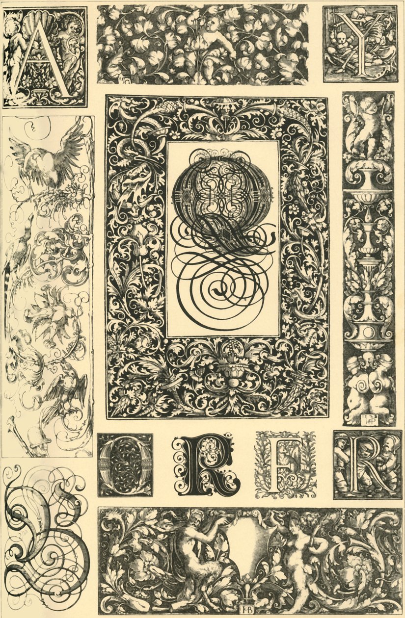 Deutsche Renaissance typografische Ornamente, 1898 von Unbekannt