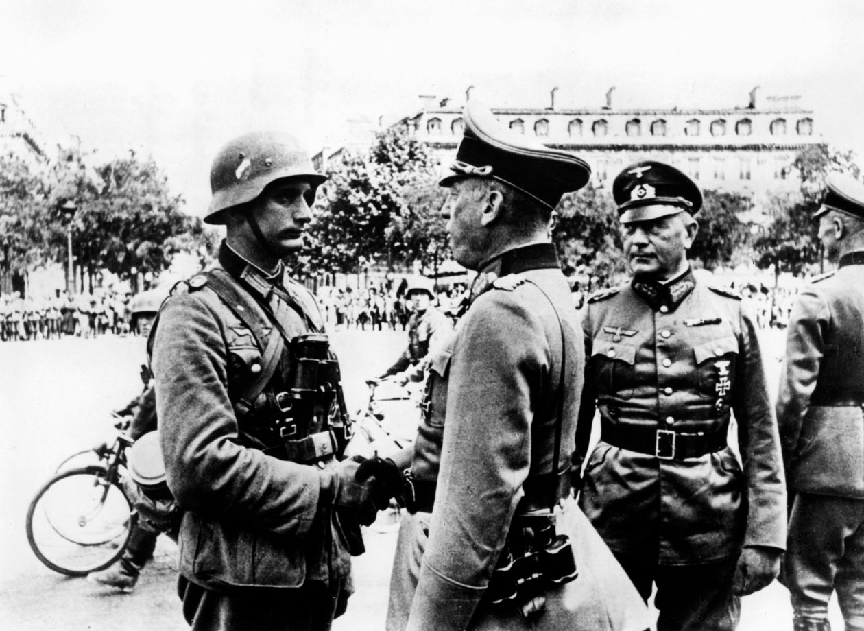 Deutsche Siegesparade nach der Eroberung von Paris, Juni 1940 von Unbekannt