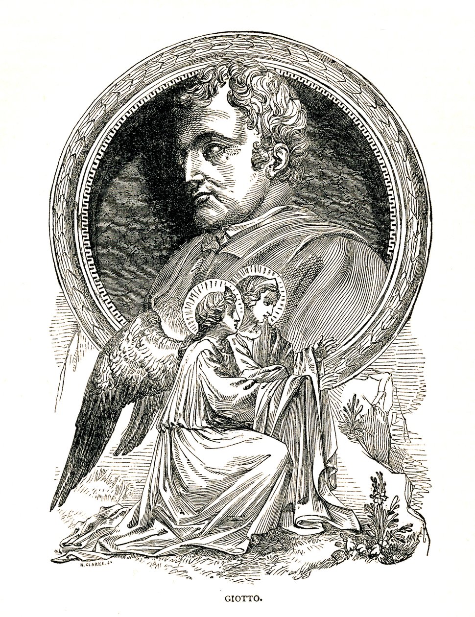 Giotto di Bondone, italienischer Maler und Architekt, 1893 von Unbekannt
