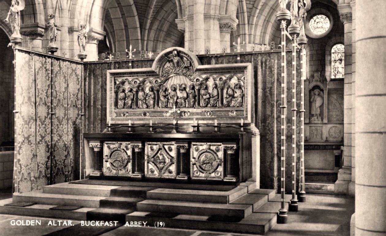 Goldener Altar, Buckfast Abbey, 20. Jahrhundert von Unbekannt