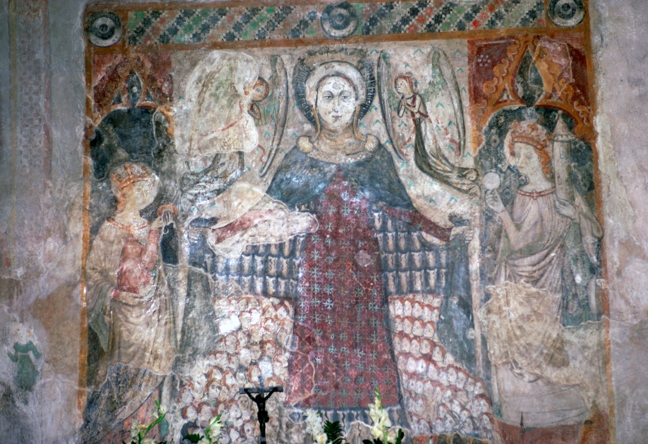Gotische Wandmalerei in der St.-Jakobs-Kirche in Kőszeg, Ungarn, 15. Jahrhundert von Unbekannt