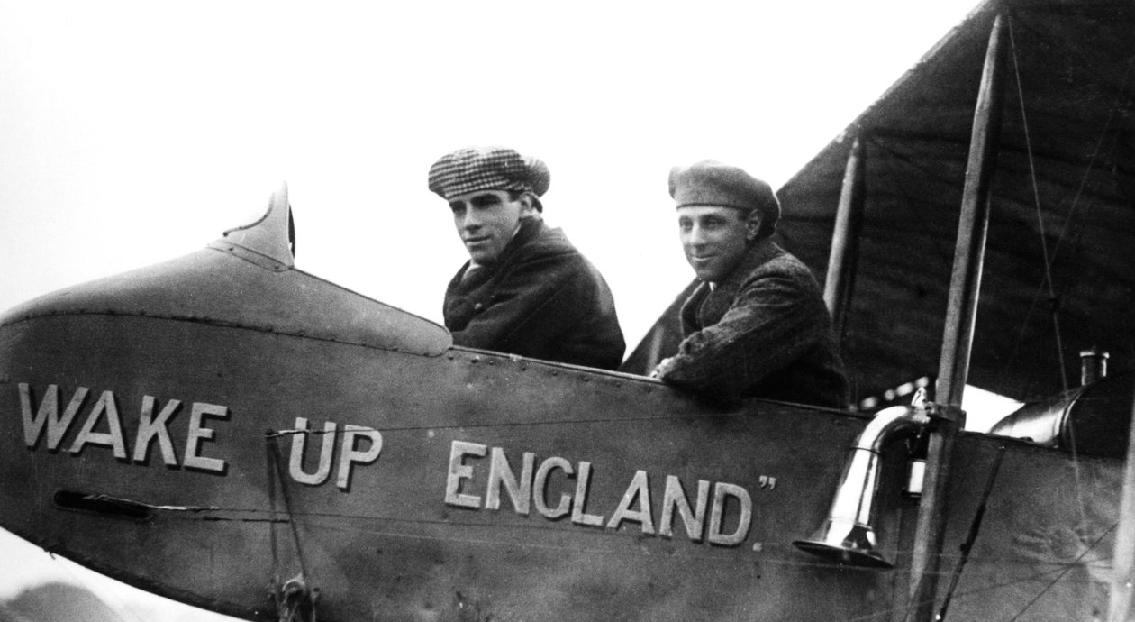Graham White und RT Gates, britische Pionierflieger von Unbekannt