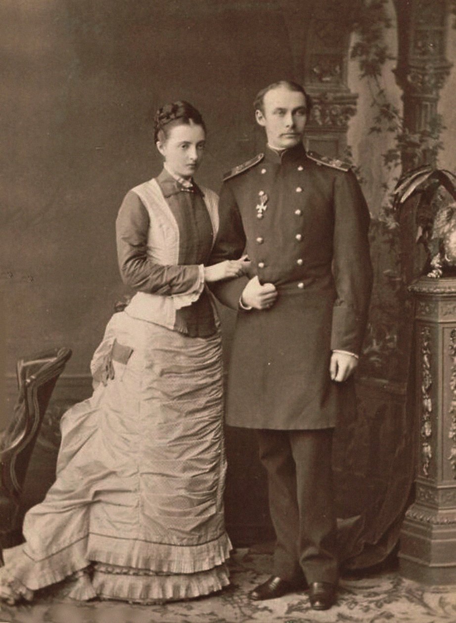 Großherzogin Anastasia Michailowna von Russland und Großherzog Friedrich Franz III., 1878 von Unbekannt