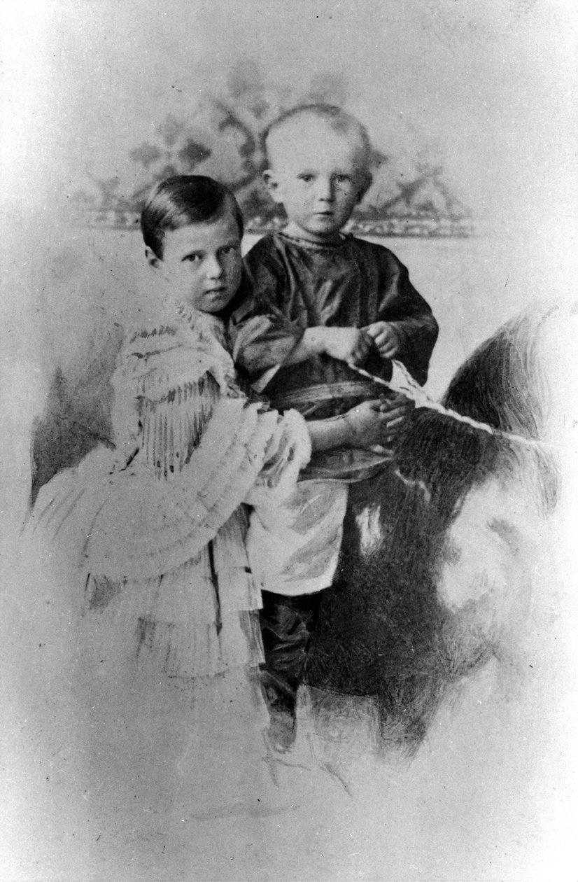 Großherzogin Maria Alexandrowna und Großherzog Sergei Alexandrowitsch von Russland, um 1860-1862 von Unbekannt