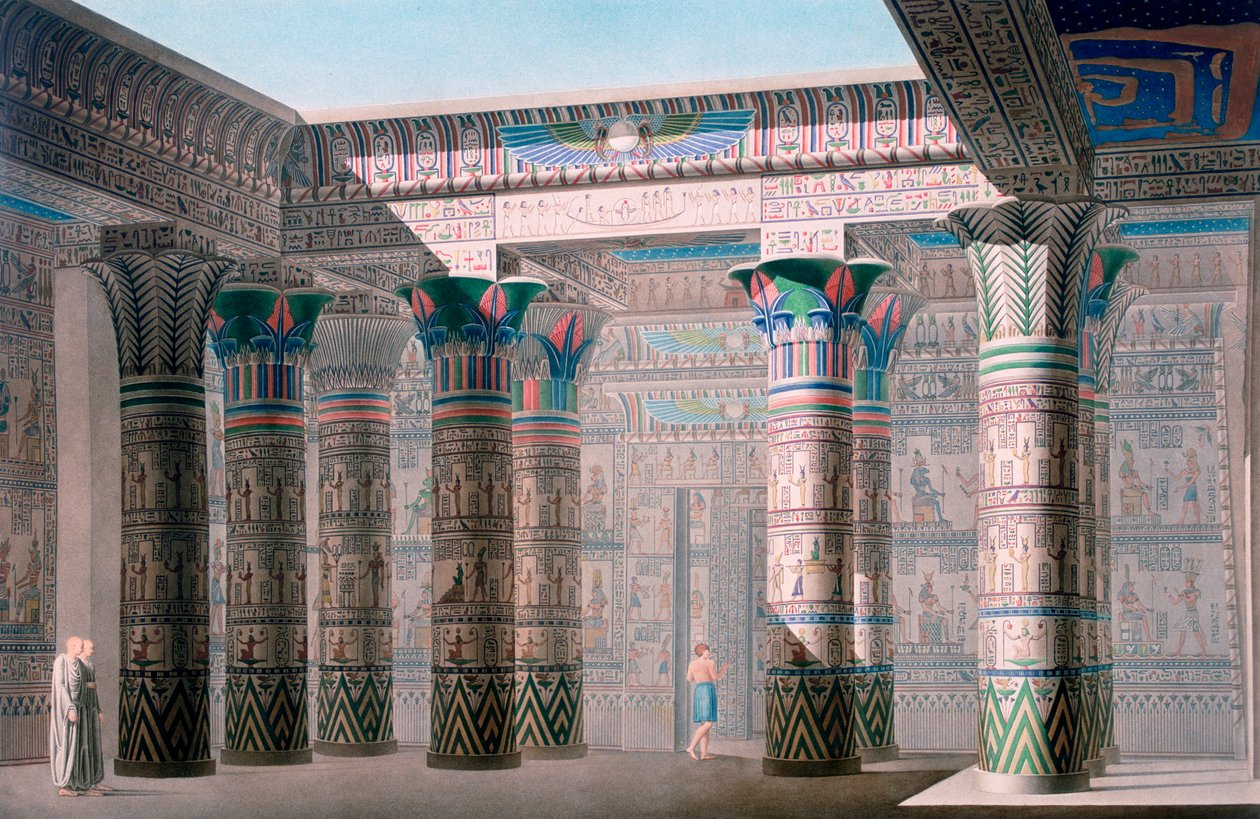 Großer Tempel, Insel Philae, Nubien, Ägypten, 19. Jahrhundert von Unbekannt