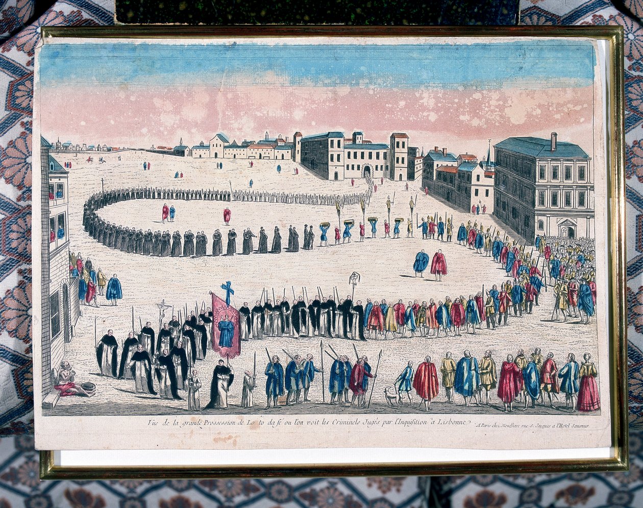 Große Prozession von Kriminellen, die von der Inquisition von Lissabon verurteilt wurden, 18. Jahrhundert von Unbekannt