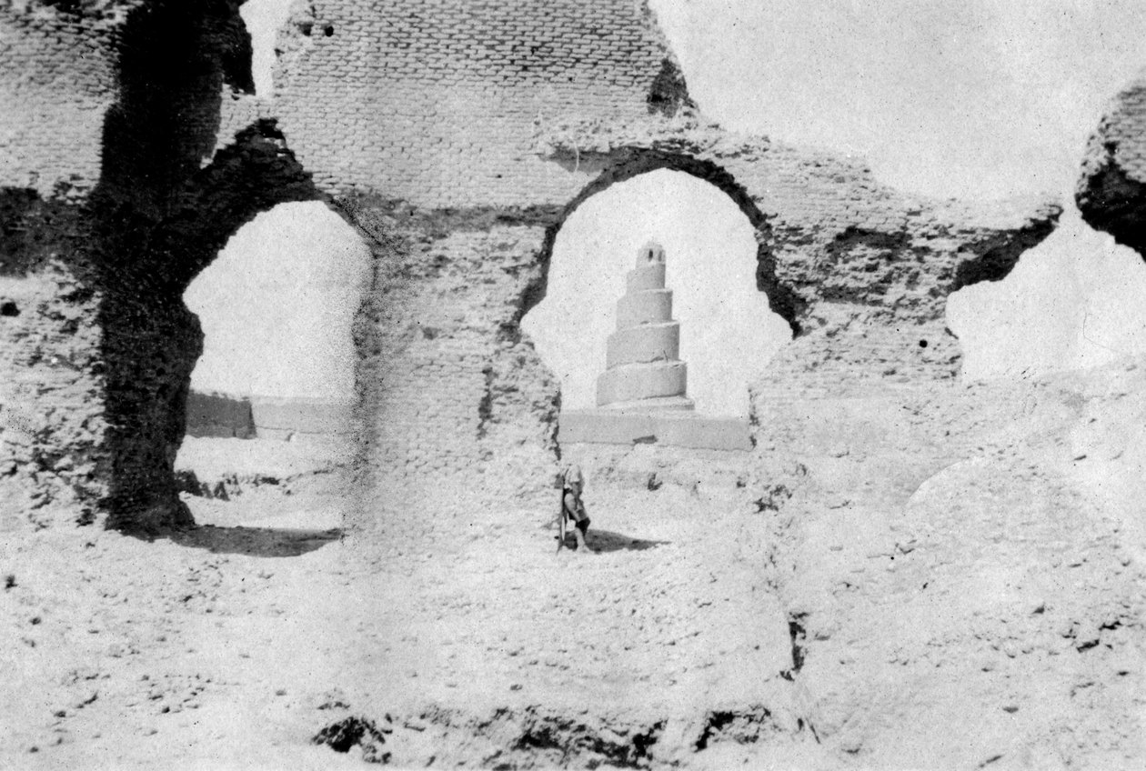 Große Moschee von Samarra, Irak, 1918 von Unbekannt