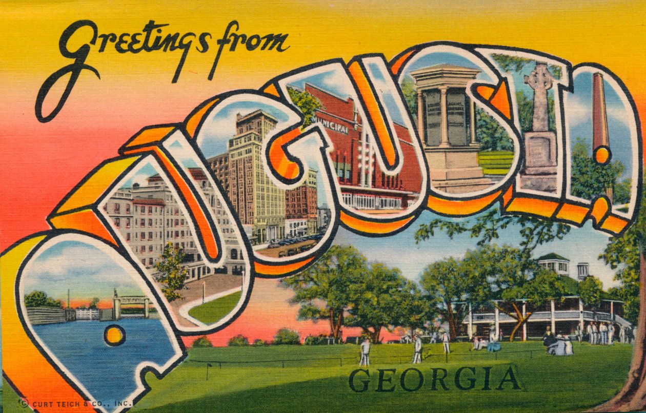 Grußkarte mit Augusta, Georgia, 1943 von Unbekannt