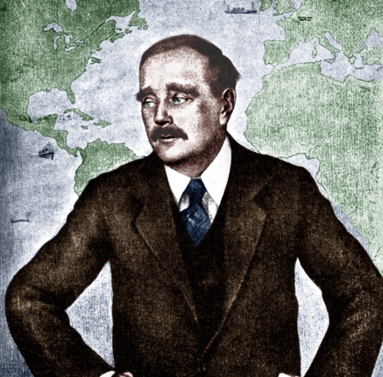 H. G. Wells - Porträt des englischen Romanautors, Journalisten, Soziologen und Historikers, um 1933. 21. September 1866 - 13. August 1946. Krieg der Welten. von Unbekannt