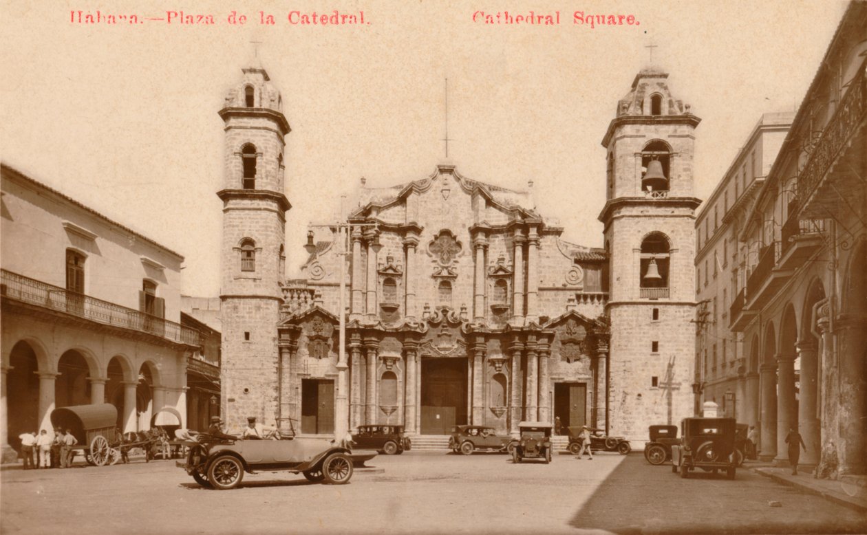 Habana - Plaza de la Catedral. Kathedralenplatz, Kuba, ca. 1900 von Unbekannt
