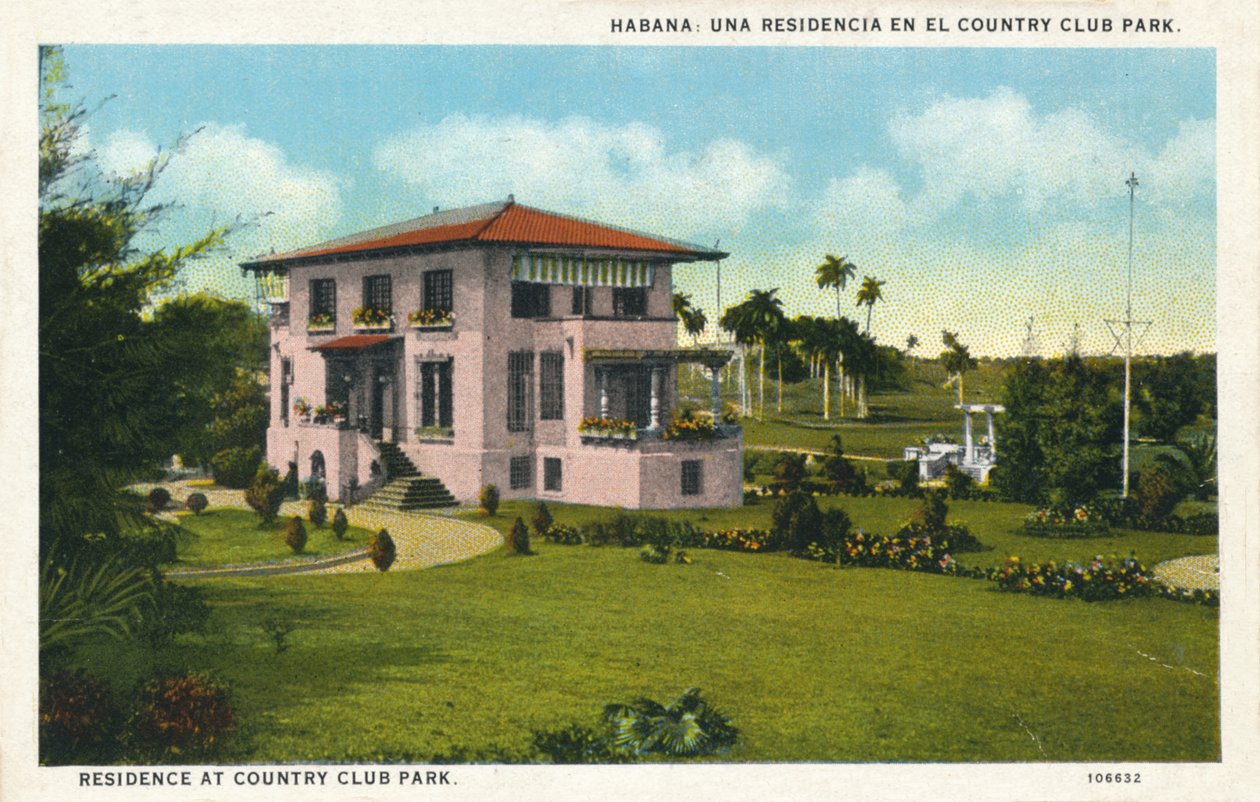 Habana: Eine Residenz im Country Club Park, ca. 1910 von Unbekannt