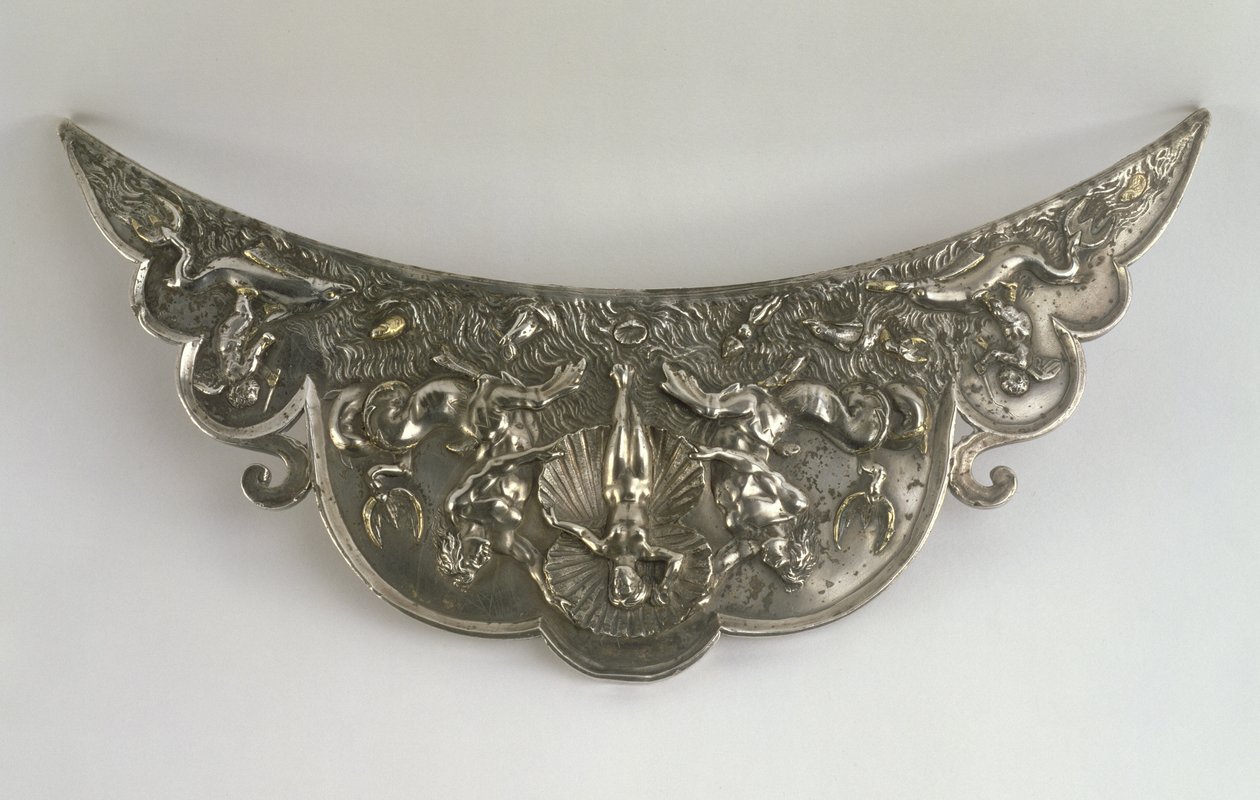 Griff einer Platte, die die Geburt der Venus zeigt, gallo-römisch, 2. oder 3. Jahrhundert n. Chr. (Silber) von Unbekannt