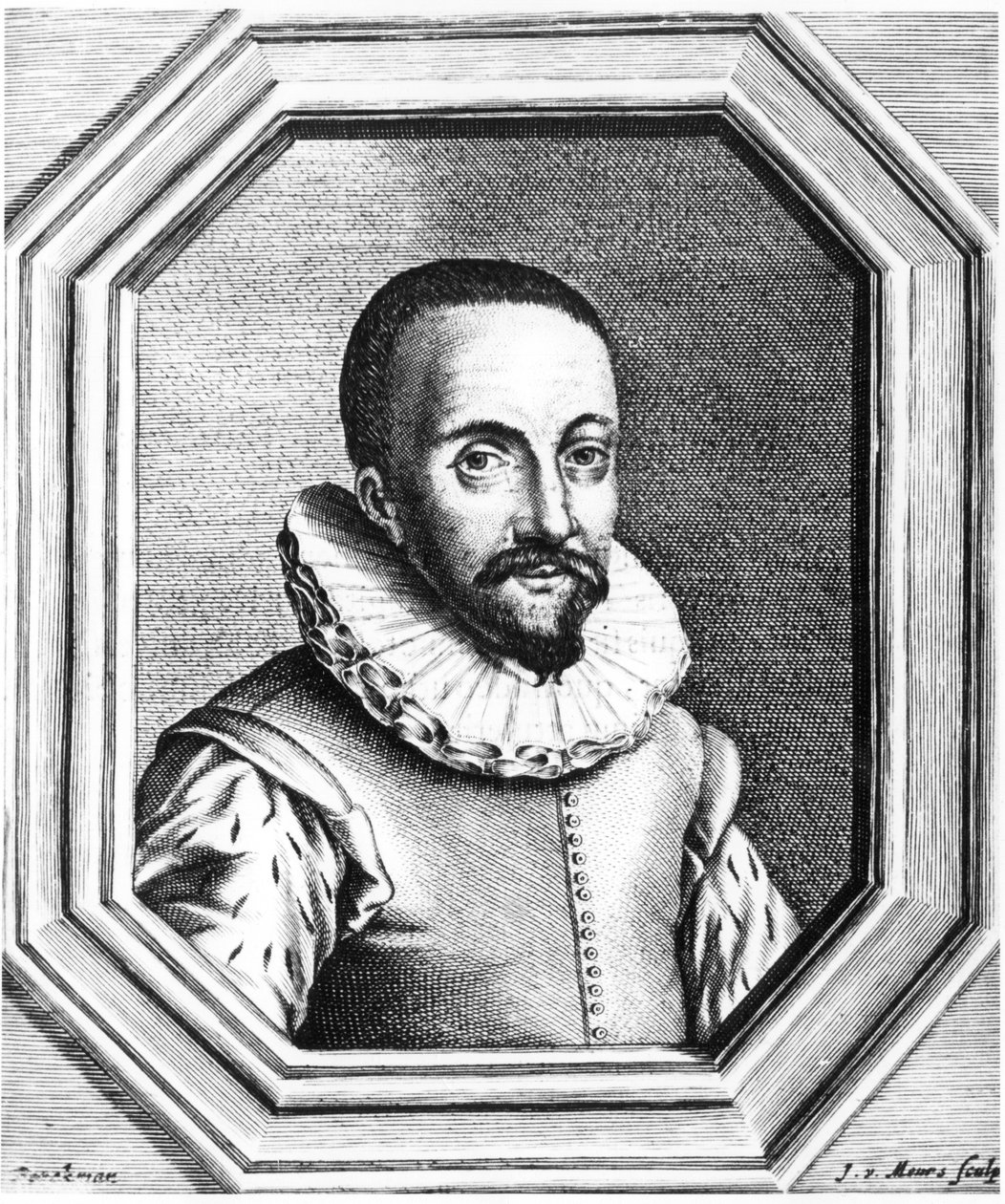 Hans Lippershey, niederländischer Optiker, dem die Entdeckung des Teleskops zugeschrieben wird, 1655 von Unbekannt
