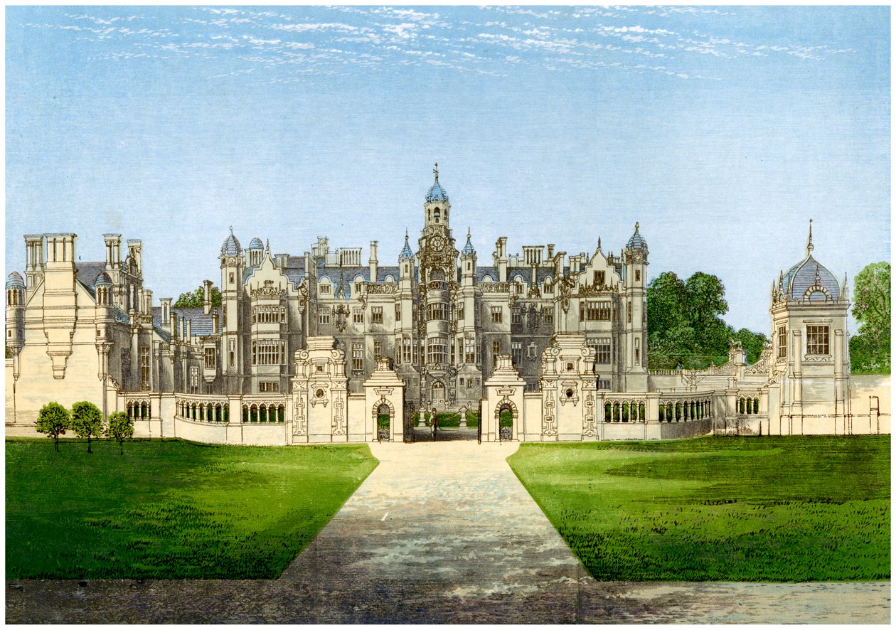 Harlaxton Manor, Lincolnshire, Heim der Familie Gregory, ca. 1880 von Unbekannt