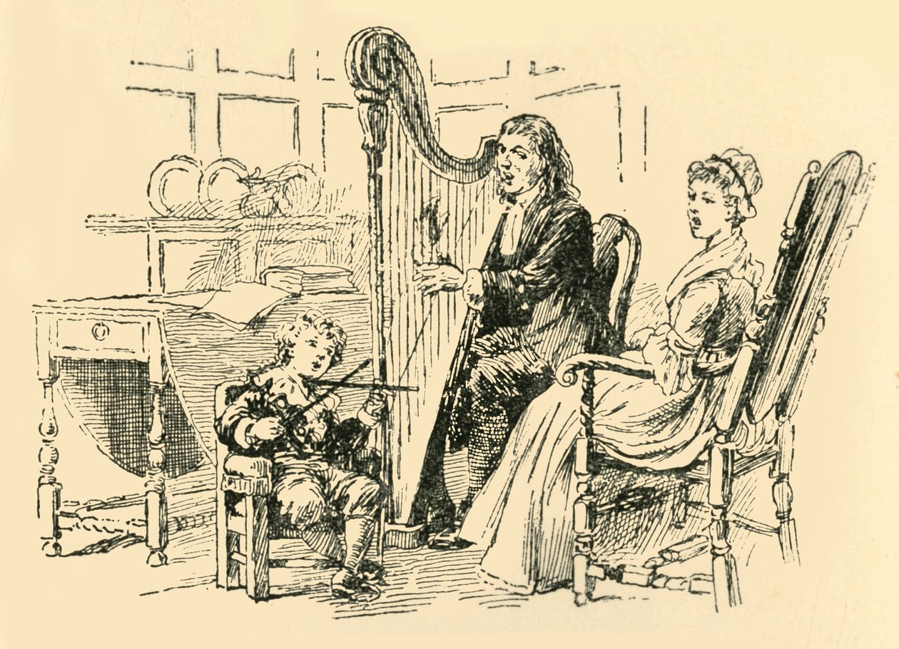 Er imitierte das Spielen einer Geige, 1907 von Unbekannt