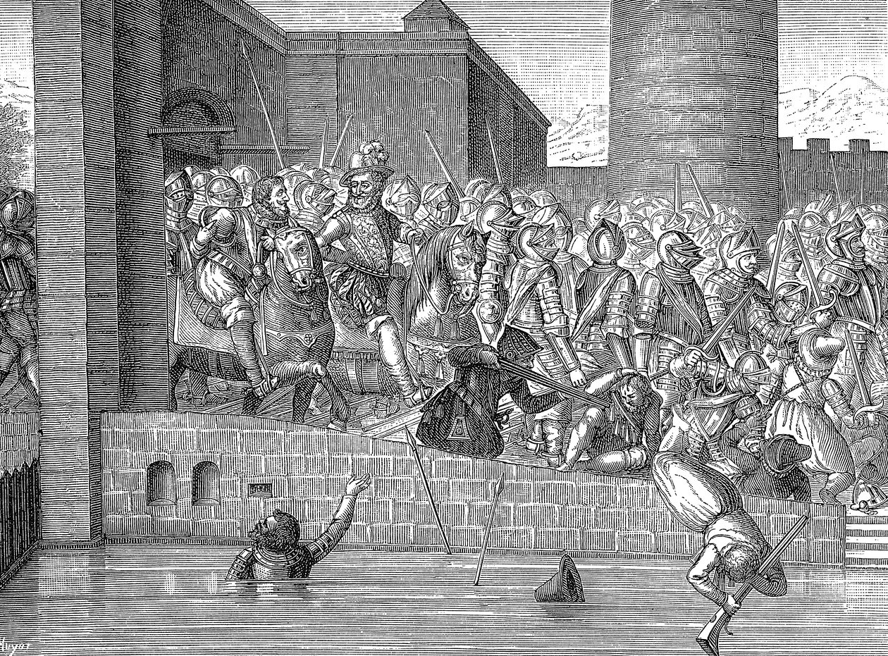 Heinrich IV. von Frankreich zieht in Paris ein, 22. März 1594 von Unbekannt