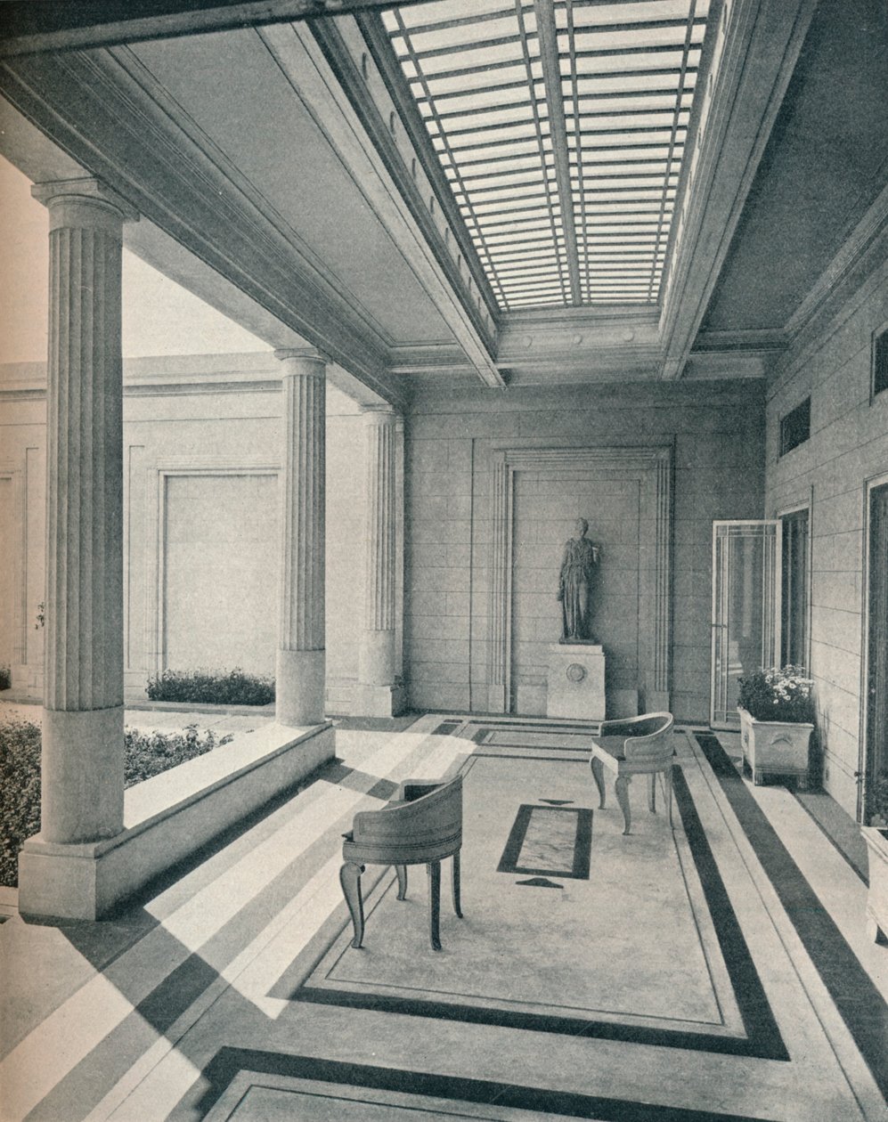 Haus in Grosvenor Road Westminster - Die Stoa blickt nach Westen. G. und A. Gilbert Scott, Architekten von Unbekannt