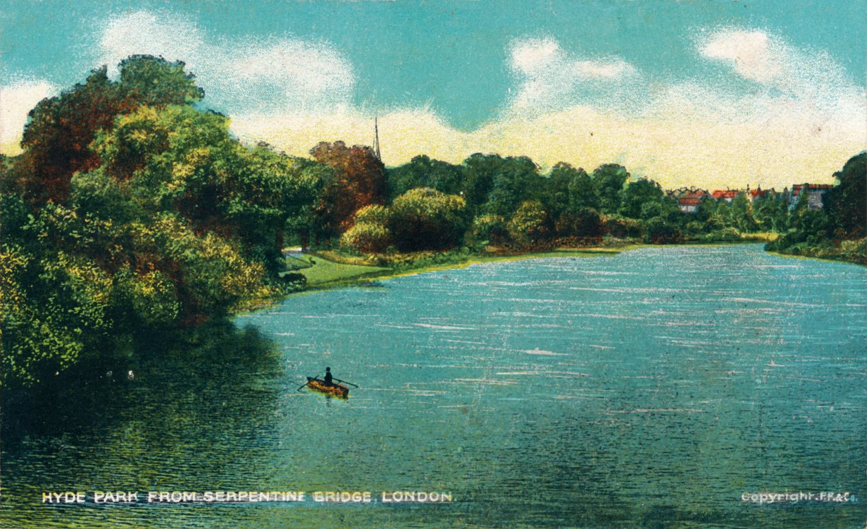 Hyde Park von der Serpentine Bridge, London, um 1910 von Unbekannt